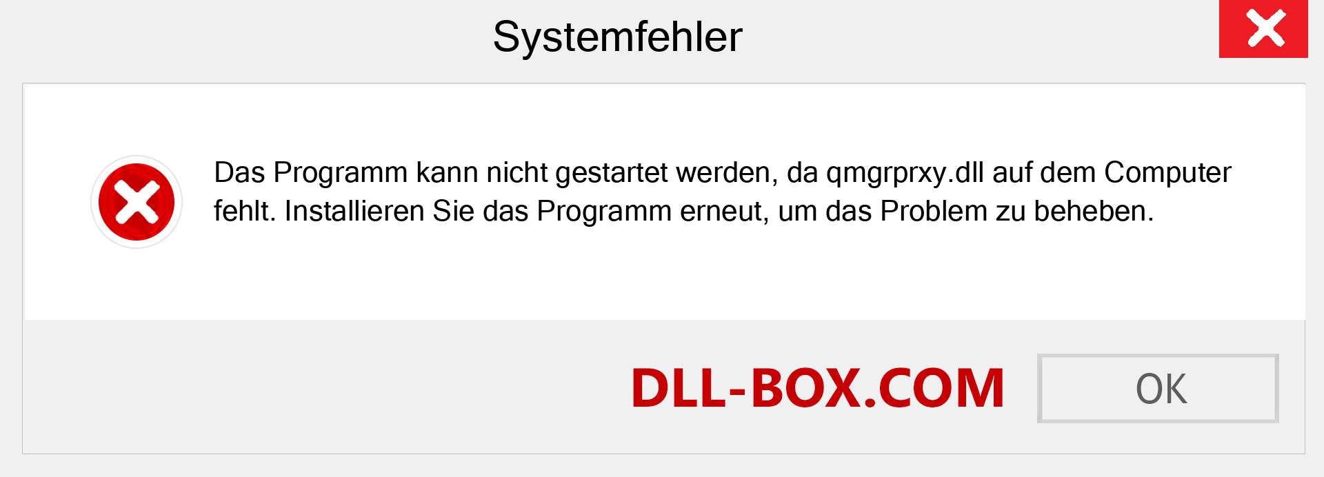 qmgrprxy.dll-Datei fehlt?. Download für Windows 7, 8, 10 - Fix qmgrprxy dll Missing Error unter Windows, Fotos, Bildern